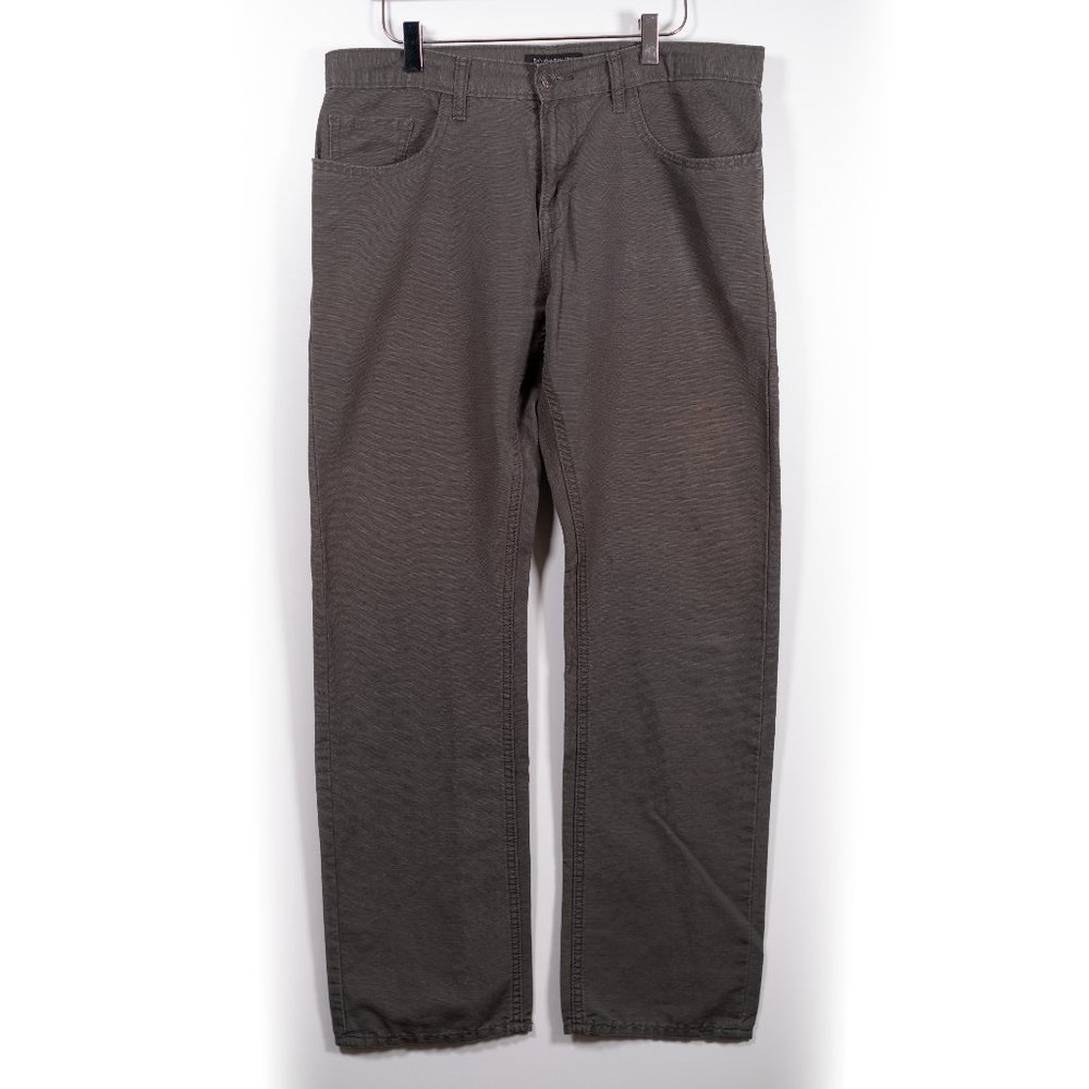 Banana Republic Men's Linen Blend Plants - 33 Waist x 30 Inseam - Warm Gray